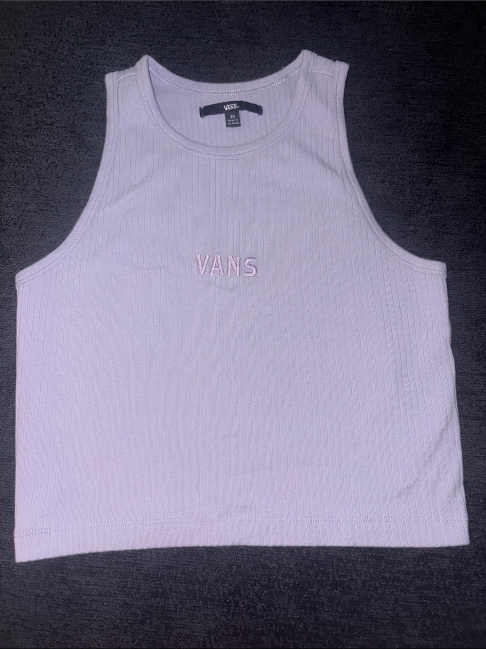 Vans Lavender Ribbed Crop Tank Top